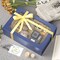 13.8" Large Blue Gift Box with Window and Magnetic Lid – Luxury Collapsible Bridesmaid Proposal Box – Decorative Apparel & Wine Gift Box for Weddings, Birthdays, and Christmas (Includes Ribbon & Card)